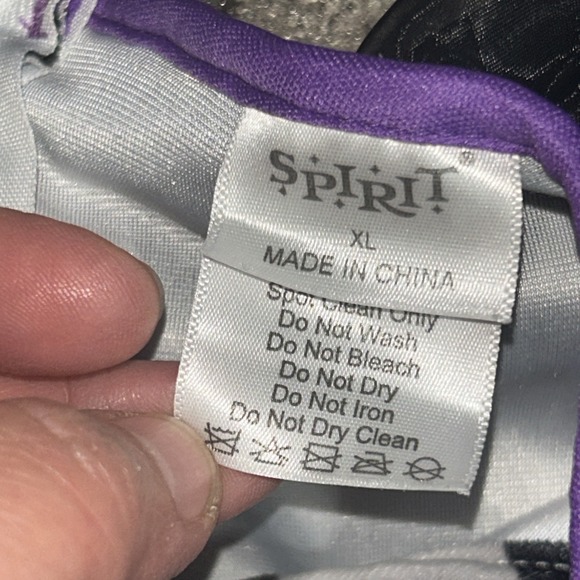 Italian Harlequin Jester Carnival Clown Costume Youth Size 14-16 Black & White - Picture 8 of 10